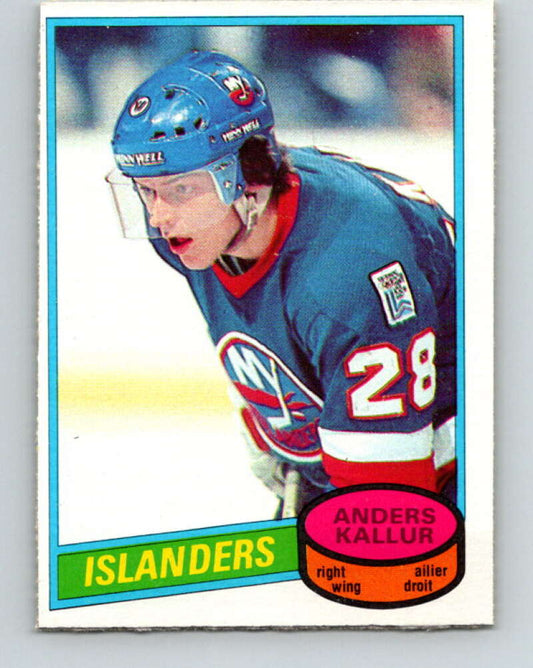 1980-81 O-Pee-Chee #156 Anders Kallur  RC Rookie New York Islanders  V38587