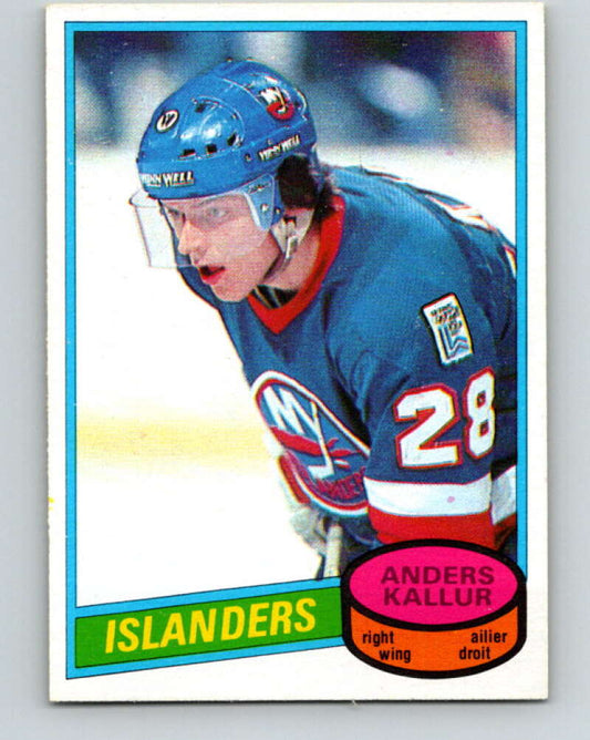 1980-81 O-Pee-Chee #156 Anders Kallur  RC Rookie New York Islanders  V38588