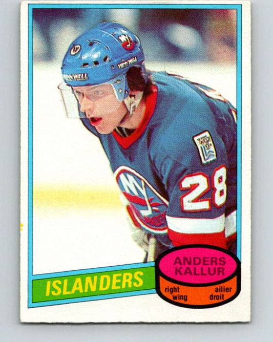 1980-81 O-Pee-Chee #156 Anders Kallur  RC Rookie New York Islanders  V38590