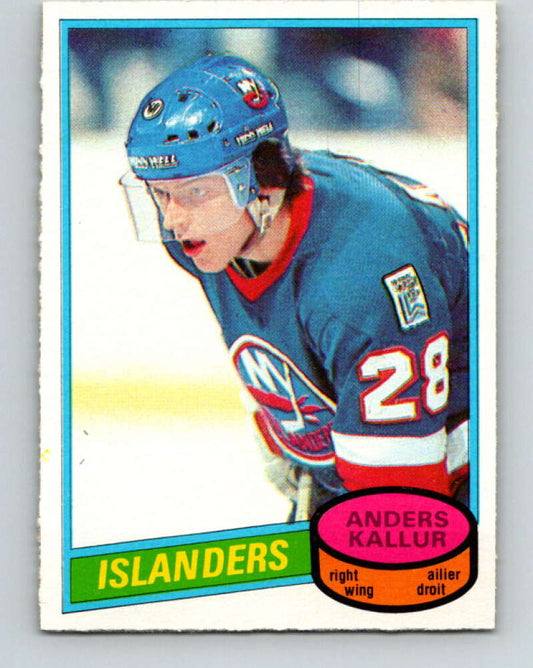 1980-81 O-Pee-Chee #156 Anders Kallur  RC Rookie New York Islanders  V38591