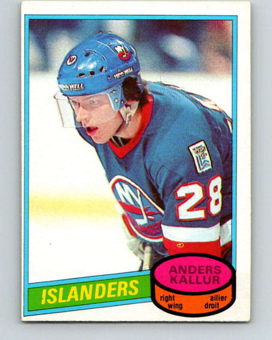 1980-81 O-Pee-Chee #156 Anders Kallur  RC Rookie New York Islanders  V38592