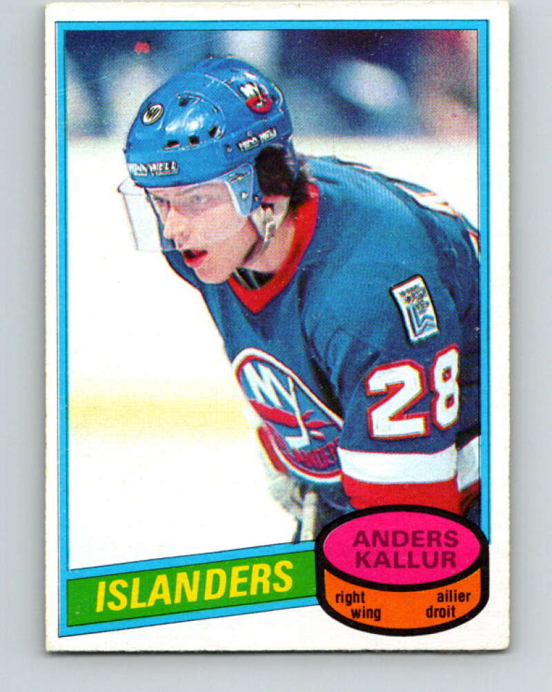 1980-81 O-Pee-Chee #156 Anders Kallur  RC Rookie New York Islanders  V38594