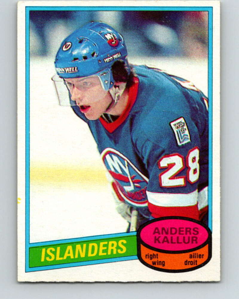 1980-81 O-Pee-Chee #156 Anders Kallur  RC Rookie New York Islanders  V38595