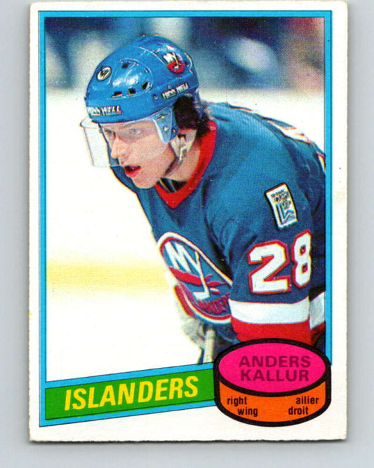 1980-81 O-Pee-Chee #156 Anders Kallur  RC Rookie New York Islanders  V38596