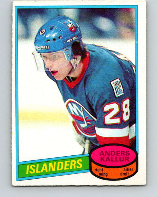 1980-81 O-Pee-Chee #156 Anders Kallur  RC Rookie New York Islanders  V38597