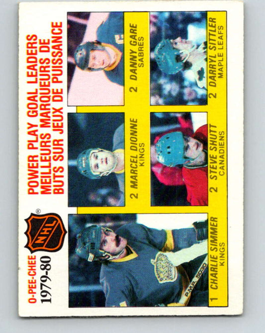 1980-81 O-Pee-Chee #165 Dionne/Gare/Shutt/Simmer/ Sittler LL   V38662