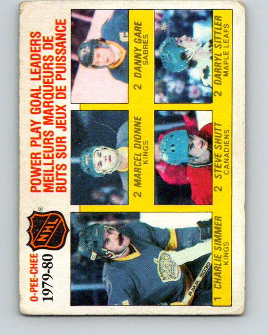 1980-81 O-Pee-Chee #165 Dionne/Gare/Shutt/Simmer/ Sittler LL   V38666