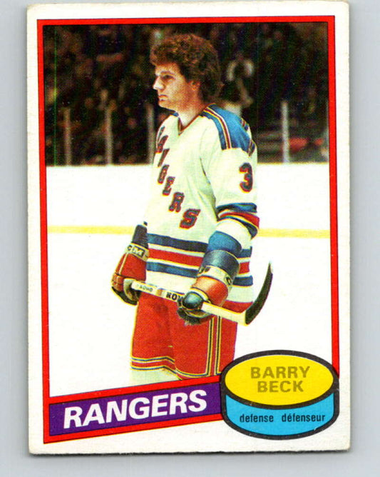 1980-81 O-Pee-Chee #170 Barry Beck  New York Rangers  V38707