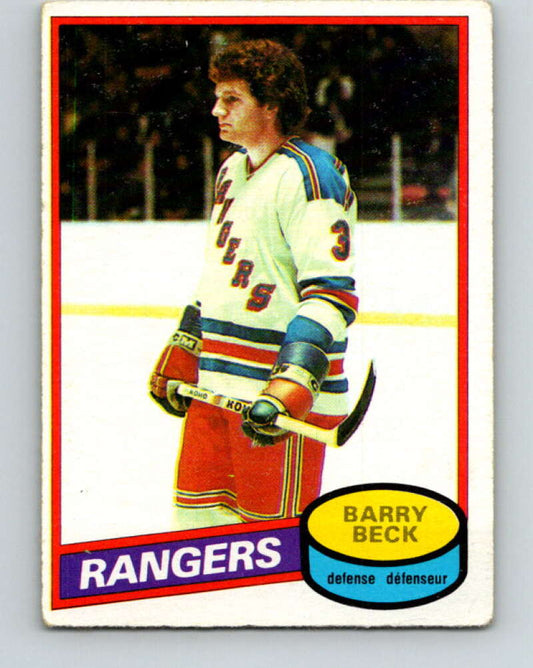 1980-81 O-Pee-Chee #170 Barry Beck  New York Rangers  V38710