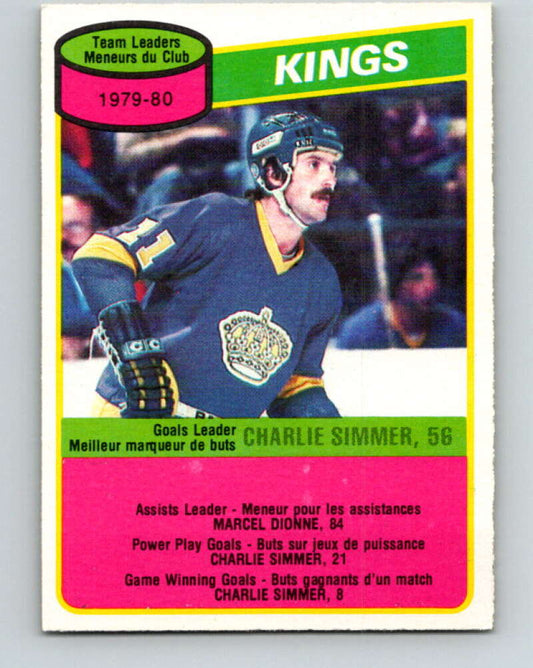 1980-81 O-Pee-Chee #171 Charlie Simmer TL  Los Angeles Kings  V38714