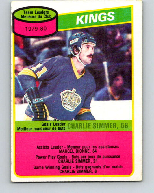 1980-81 O-Pee-Chee #171 Charlie Simmer TL  Los Angeles Kings  V38716