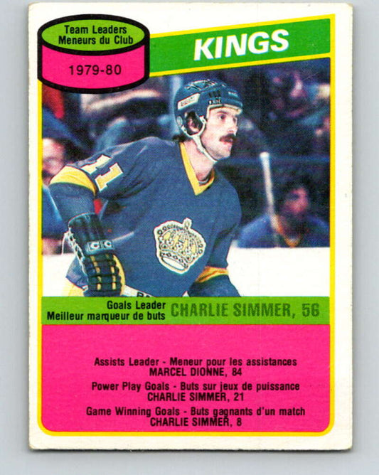 1980-81 O-Pee-Chee #171 Charlie Simmer TL  Los Angeles Kings  V38717