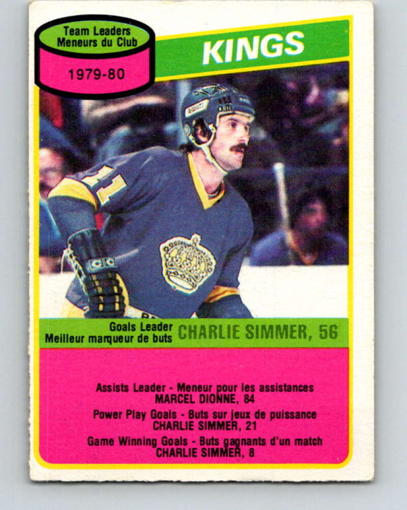 1980-81 O-Pee-Chee #171 Charlie Simmer TL  Los Angeles Kings  V38721