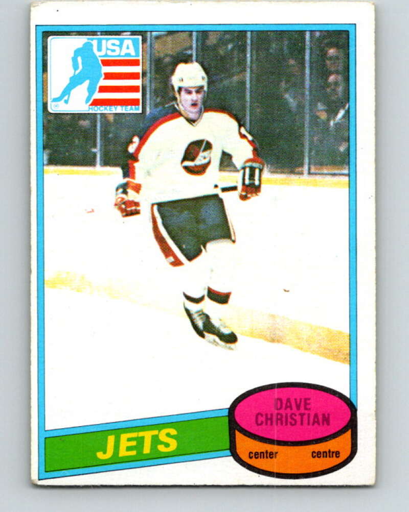 1980-81 O-Pee-Chee #176 Dave Christian OLY  RC Rookie Winnipeg Jets  V38761