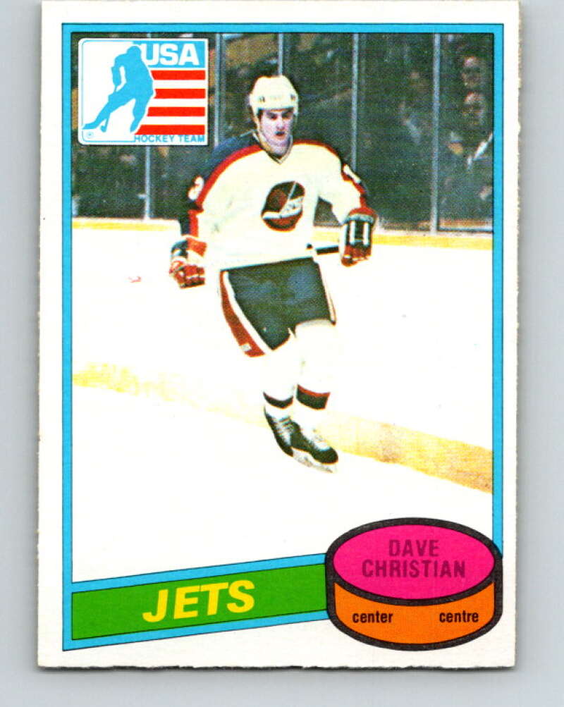 1980-81 O-Pee-Chee #176 Dave Christian OLY  RC Rookie Winnipeg Jets  V38763