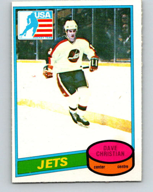 1980-81 O-Pee-Chee #176 Dave Christian OLY  RC Rookie Winnipeg Jets  V38764