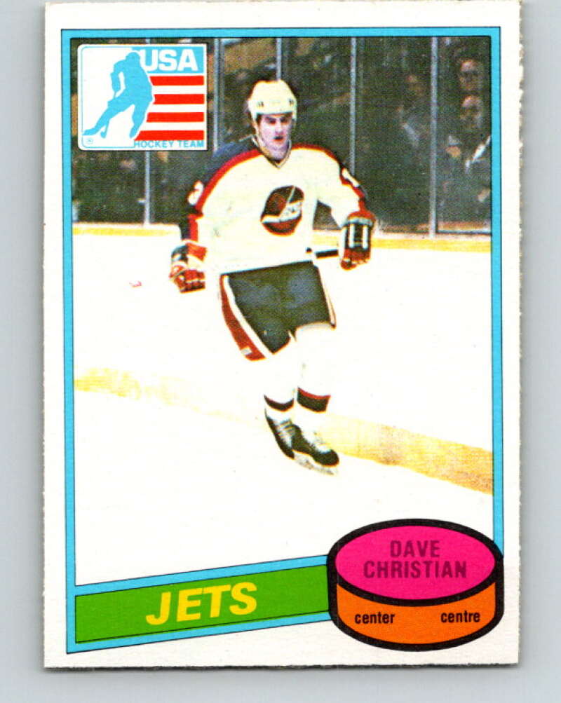 1980-81 O-Pee-Chee #176 Dave Christian OLY  RC Rookie Winnipeg Jets  V38765