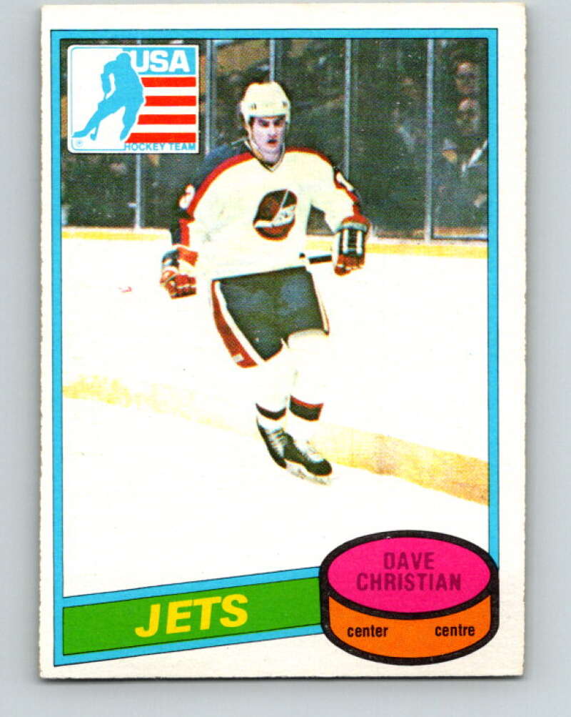 1980-81 O-Pee-Chee #176 Dave Christian OLY  RC Rookie Winnipeg Jets  V38769