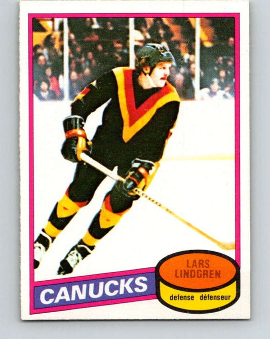 1980-81 O-Pee-Chee #177 Lars Lindgren  RC Rookie Vancouver Canucks  V38776