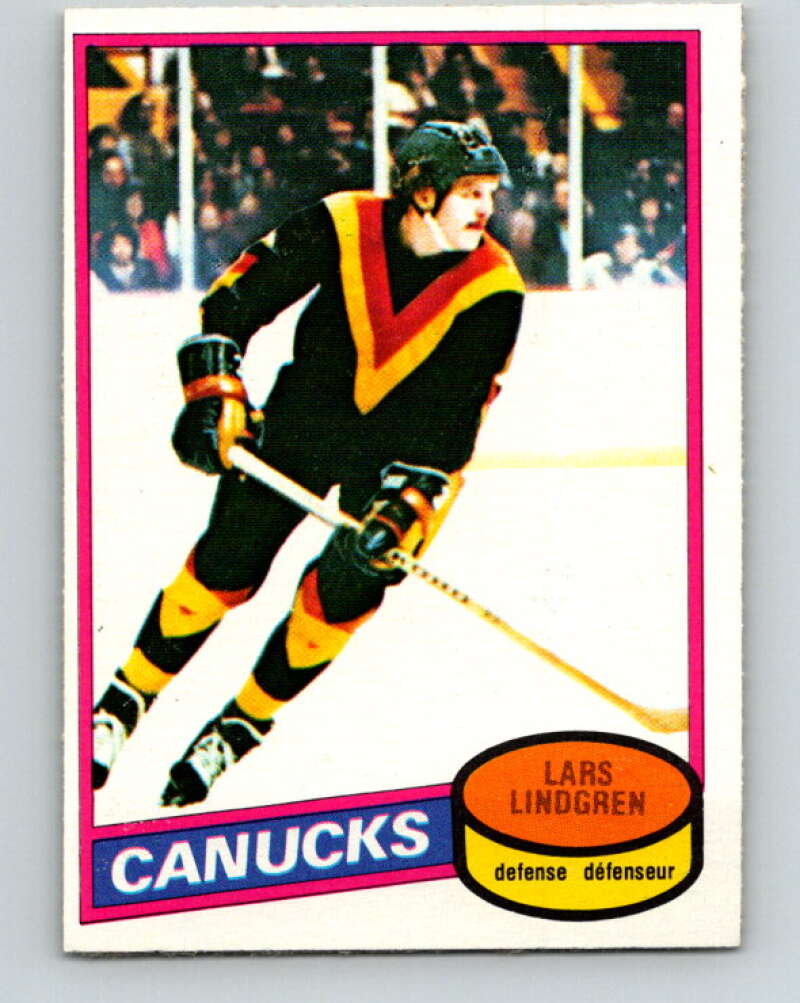 1980-81 O-Pee-Chee #177 Lars Lindgren  RC Rookie Vancouver Canucks  V38777