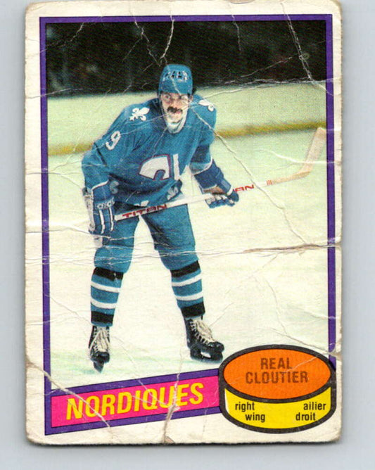 1980-81 O-Pee-Chee #178 Real Cloutier  Quebec Nordiques  V38784