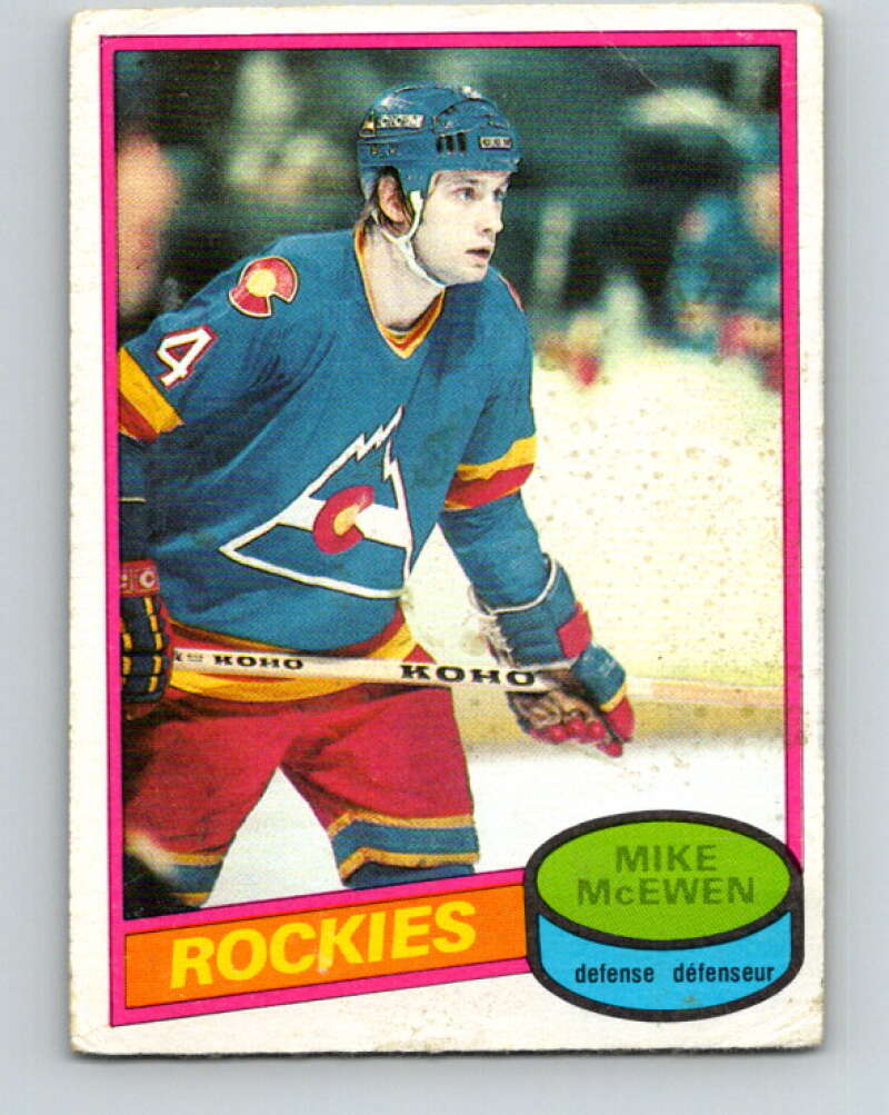 1980-81 O-Pee-Chee #185 Mike McEwen  Colorado Rockies  V38862