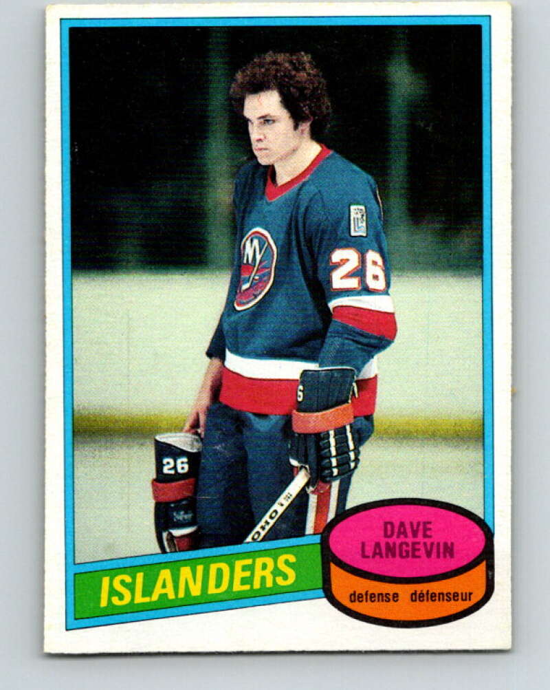 1980-81 O-Pee-Chee #188 Dave Langevin  RC Rookie New York Islanders  V38888