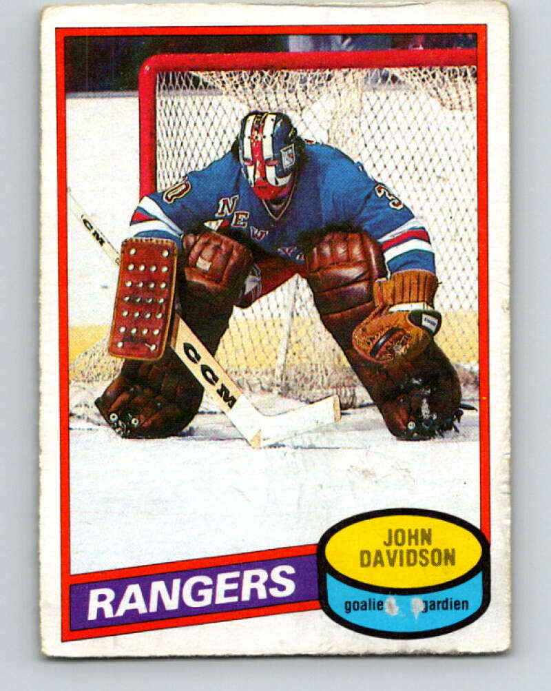 1980-81 O-Pee-Chee #190 John Davidson  New York Rangers  V38906