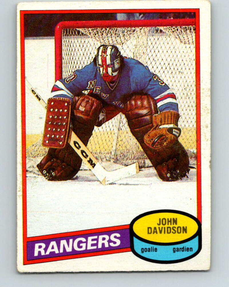 1980-81 O-Pee-Chee #190 John Davidson  New York Rangers  V38912