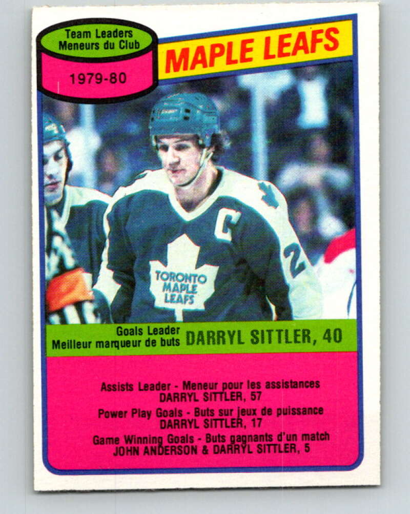 1980-81 O-Pee-Chee #193 Darryl Sittler TL  Toronto Maple Leafs  V38942