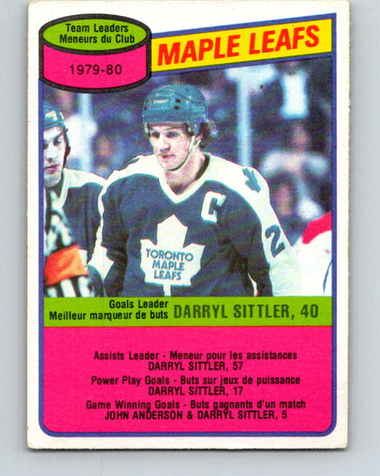 1980-81 O-Pee-Chee #193 Darryl Sittler TL  Toronto Maple Leafs  V38943