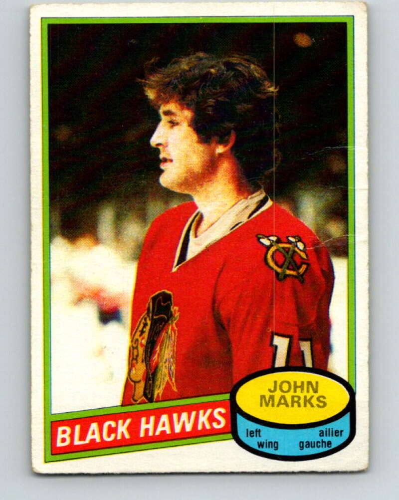 1980-81 O-Pee-Chee #194 John Marks  Chicago Blackhawks  V38950