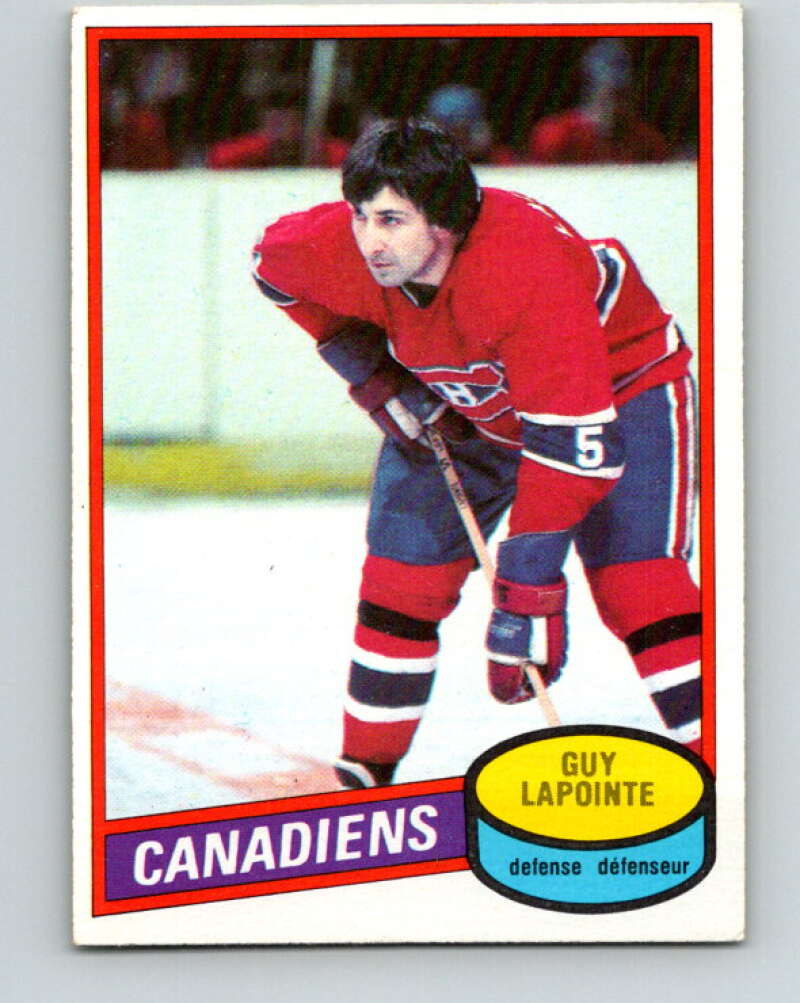 1980-81 O-Pee-Chee #201 Guy Lapointe  Montreal Canadiens  V38997