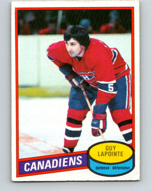 1980-81 O-Pee-Chee #201 Guy Lapointe  Montreal Canadiens  V38998