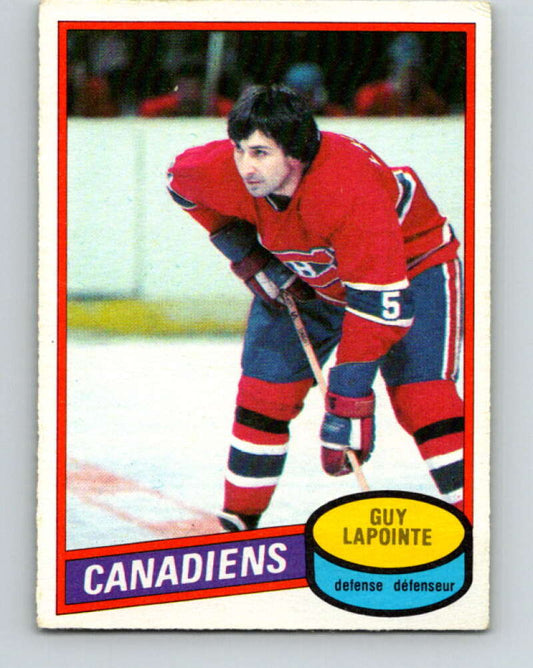 1980-81 O-Pee-Chee #201 Guy Lapointe  Montreal Canadiens  V39004