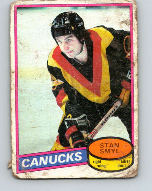 1980-81 O-Pee-Chee #208 Stan Smyl  RC Rookie Vancouver Canucks  V39181