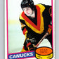 1980-81 O-Pee-Chee #208 Stan Smyl  RC Rookie Vancouver Canucks  V39183