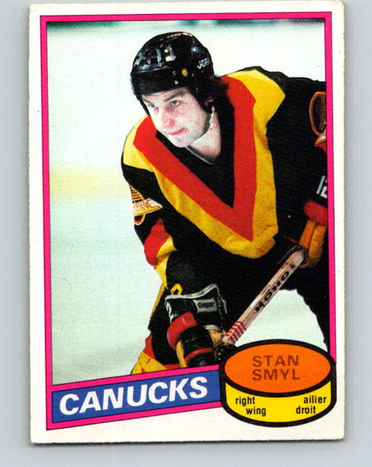 1980-81 O-Pee-Chee #208 Stan Smyl  RC Rookie Vancouver Canucks  V39183