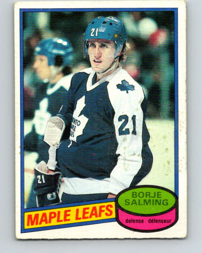 1980-81 O-Pee-Chee #210 Borje Salming  Toronto Maple Leafs  V39204