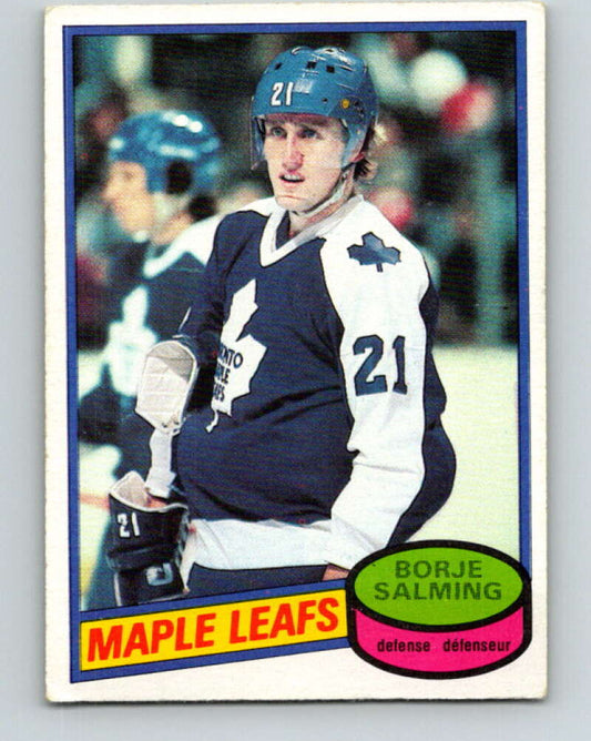 1980-81 O-Pee-Chee #210 Borje Salming  Toronto Maple Leafs  V39206