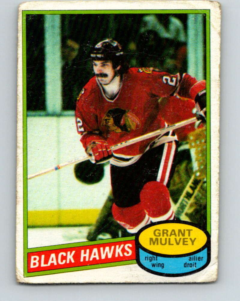 1980-81 O-Pee-Chee #212 Grant Mulvey  Chicago Blackhawks  V39226