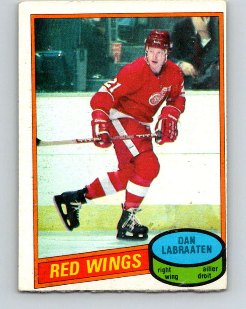 1980-81 O-Pee-Chee #217 Dan Labraaten  Detroit Red Wings  V39276