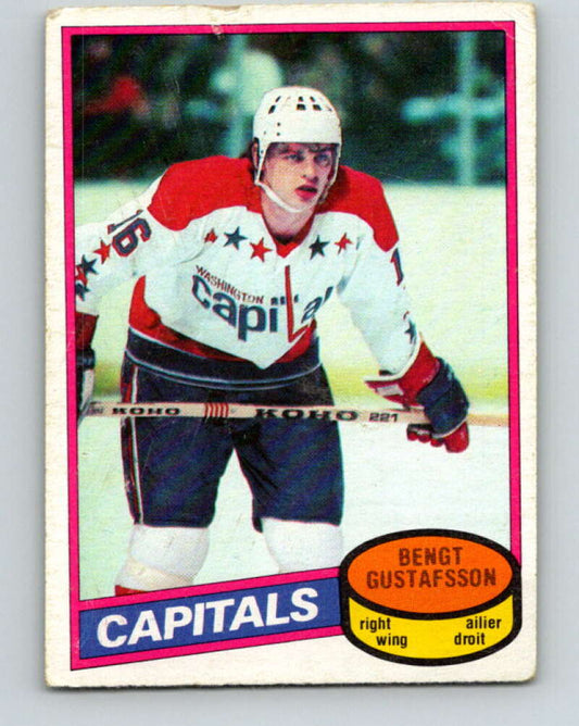 1980-81 O-Pee-Chee #222 Bengt Gustafsson  RC Rookie Washington Capitals  V39317