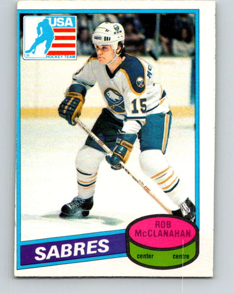 1980-81 O-Pee-Chee #232 Rob McClanahan OLY  RC Rookie Buffalo Sabres  V39418