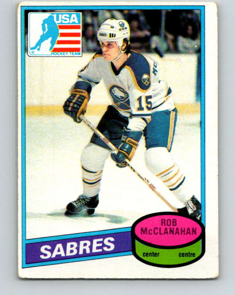 1980-81 O-Pee-Chee #232 Rob McClanahan OLY  RC Rookie Buffalo Sabres  V39419