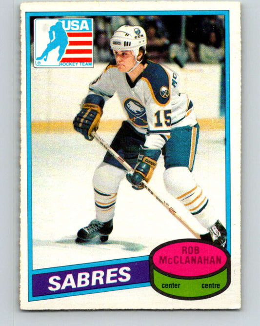 1980-81 O-Pee-Chee #232 Rob McClanahan OLY  RC Rookie Buffalo Sabres  V39422