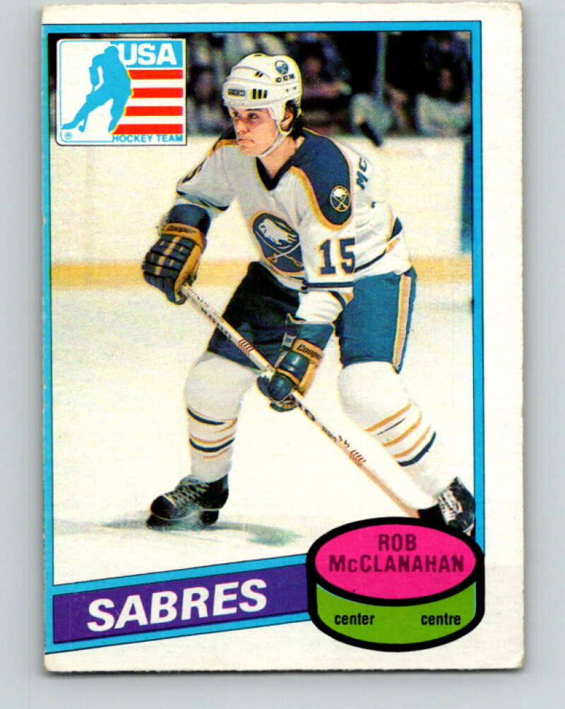 1980-81 O-Pee-Chee #232 Rob McClanahan OLY  RC Rookie Buffalo Sabres  V39424