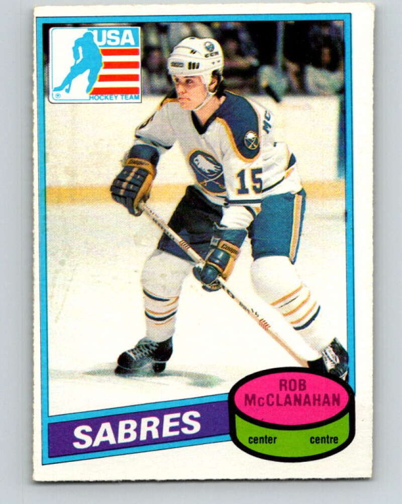 1980-81 O-Pee-Chee #232 Rob McClanahan OLY  RC Rookie Buffalo Sabres  V39425