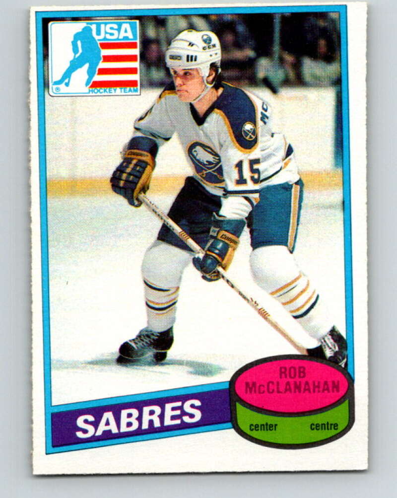 1980-81 O-Pee-Chee #232 Rob McClanahan OLY  RC Rookie Buffalo Sabres  V39426