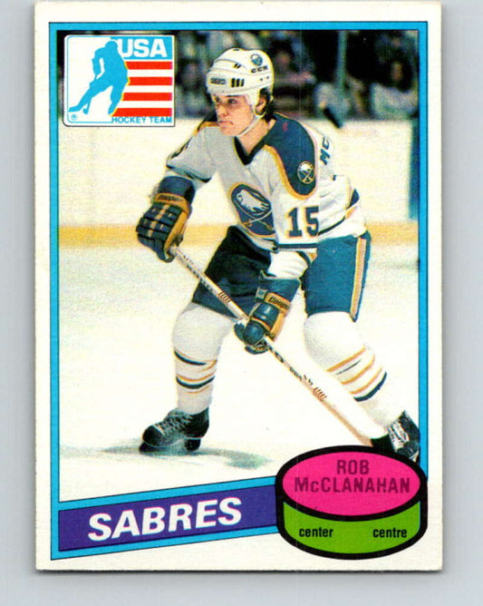 1980-81 O-Pee-Chee #232 Rob McClanahan OLY  RC Rookie Buffalo Sabres  V39427